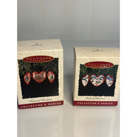 VTG 1994 Hallmark Keepsake Ornament 2.5" Heart-of-Christmas Series #5 (Lot of 2) - Picture 1 of 6